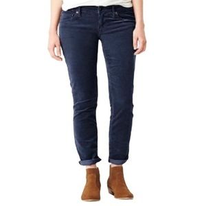 NWOT GAP Corduroy Sexy Boyfriend Pants Navy Blue Trousers Chinos Petite Tall